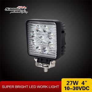 27w Square 12 volt Flood Spot Work 4 inch LED Driving Lights for Offroad Tractor