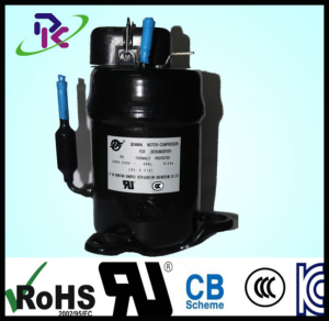 208-230V/60Hz Vertical Hermetic Rotary R134a AC Fixed-frequency Small Refrigeration Compressor (rotor compressor, cabinet cooling compressor, rohs compressor, UL compressor, oil less compressor)