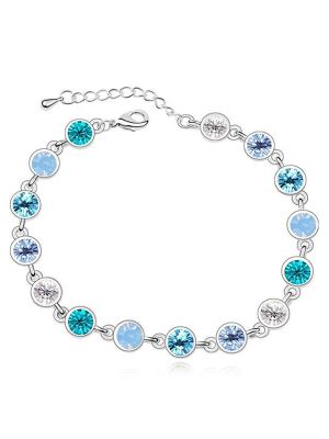 Chain Bracelet, Made of Zinc Alloy and Crystal, Rhinestone, Available in Various Colors, Logos and Designs