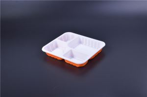 China Factory 3 Compartment PP Bento Lunch Box Disposable Plastic Rectangular Lunch Box