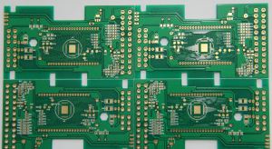 Double-layered PCB with Green Solder-mask, immersion gold, 1 to 24 Layers