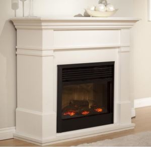 White Marble Fireplace Mental Indoor