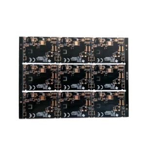 Double-layered FR4 PCB with black Silkscreen and &#177; 0.13 Shape Tolerance