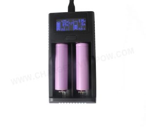 2 Slots Smart Charger With LCD Applied To Lithium Battery In 5V Input.ZL220C