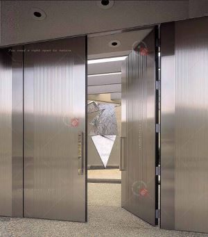 SUS304 Hollow Embossing Panel Flash Acoustical Stainless Steel Door for Meeting Hall