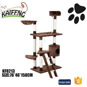 KF8013 Eco-Friendly Plush Cat Tree Furniture Condo Tower
