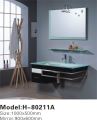 19mm Tempered Glass Basin With Shelf Mirror Bathroom Wooden Cabinet