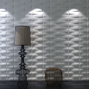Hotel Resin Decotative Waterproof 3D Wall Paneling Covering Panels with Big Size