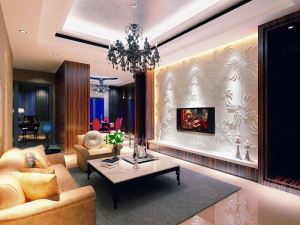 Fireproof Interior Decor 3D Texture Wall Panel for Hotels Wall Decoration