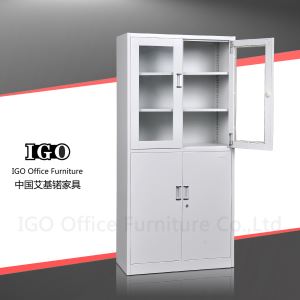 Steel Cupboard with Glass And Metal Doors Popular Used in Offices