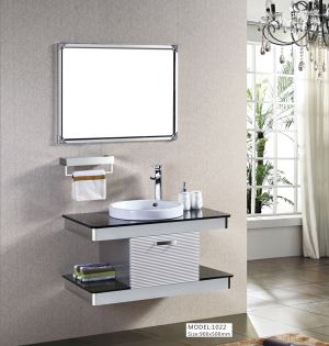 Stainless Steel Bathroom Wall Cabinet With Light Sliding Mirror Cabinet With Shaver Socket