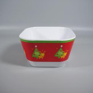 Christmas Holiday's Promotional Unbreakable Small Square Melamine Bowls Safe