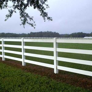 Hot Sale 4 Rail White PVC Horse Fencing