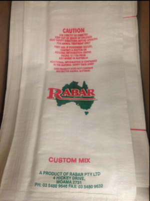Two Colors Printing 120gsm 50kg White PP Woven Bag with Printing