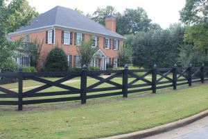 Hot Sale Cheap Black PVC Crossbuck Horse Fence
