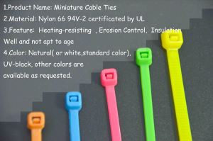 Miniature Cable Ties 18 lbs 3.2"-8" Inch