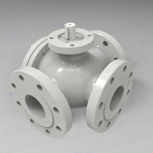 Cast Steel L or T Type Three Way Floating Ball Valve