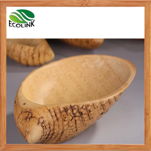Bamboo Root Dish Plate Container