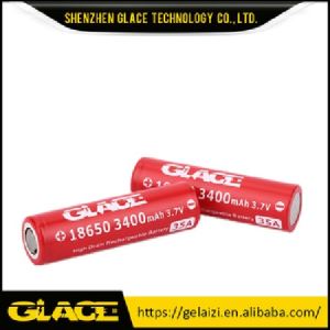 In Hot Stock 18650 Glace 3.7V 3400mAh Lithium High Discharge Battery for Vape