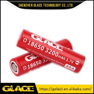Glace Recyclable 3200mAh 18650 Li Polymer 3.7V High Drain Battery