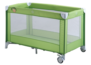 Eco-friendly Travel Bed Travel Cot Baby Playpen with Wheels with Mesh Sides with Wheels