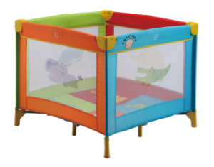 Colorful Multi Color Square Playpen Travel Bed with Lovely Printing