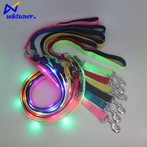 LED Flashing Light Up Nylon Pet Collars and Leashs for Dogs