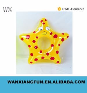 Sell Well New Design Customized Cute Green Environment Star Shape PVC Inflatable Swimming Rings For Children