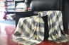 Named Brand Woven Twill Horizontal Striped Latest Design 100% Cotton Blankets and Throws