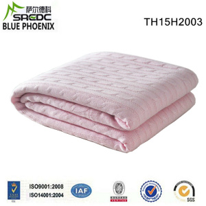 Soft and Warm Acrylic Knitted Custom Made Sherpa Blanket for Bed