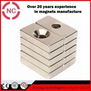 NdFeB Block Magnet Counter-sunk Neodymium Magnets Used For Car