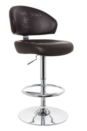Modern Bar Room Swivel Black Leather Bar Stool Chair