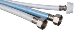 PVC Braided Hose Pipe Tube With Brass Chromed Connectors for Basin Toilet Connectation Supply Line