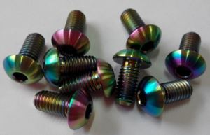 Iso7380 Titanium Button Head Screws M4x10 Nitride Rainbow Color