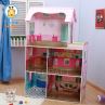 (TD002) Pink Triple Storey Barbie Dollhouse with 15PCS Furniture/role Play Interactive Wooden Toy House for Wholesale