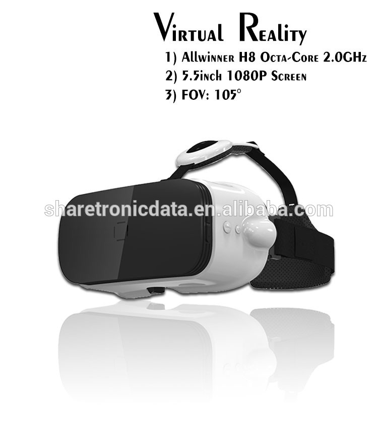 The 2nd Generation all in one vr glasses virtual reality headset 1080P 5.5inch display with good price