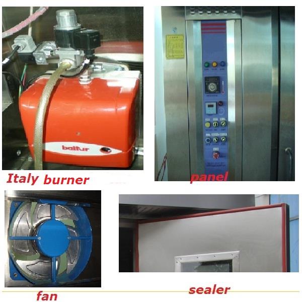 Complete Bread Production Line Gas Baking Rotary Trolley Oven