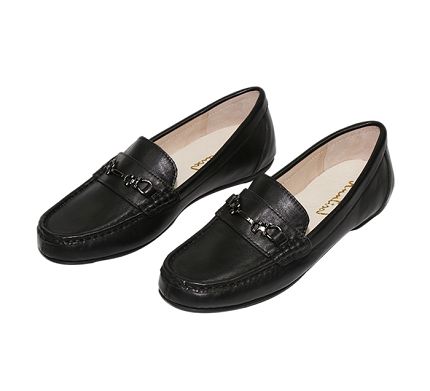 Black YK retro British style round head comfortable anti skid loafer.jpg