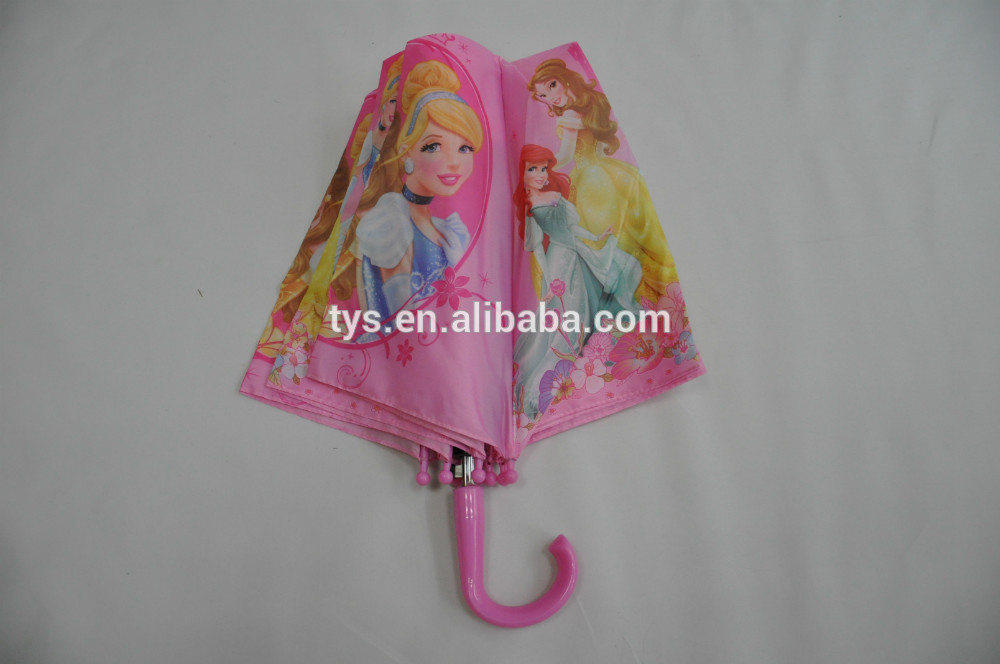 2 fold auto open children umbrella with ruffle edge, customized folding children umbrella