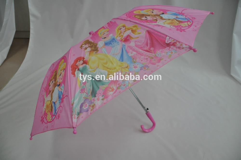 2 fold auto open children umbrella with ruffle edge, customized folding children umbrella