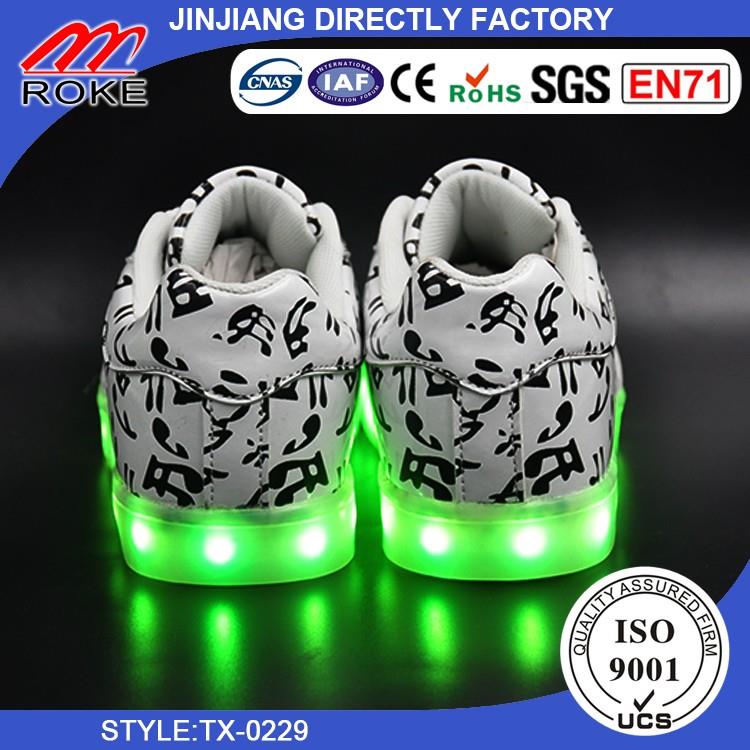 2017 party cheer dancing shoes flashing light up led zapatillas