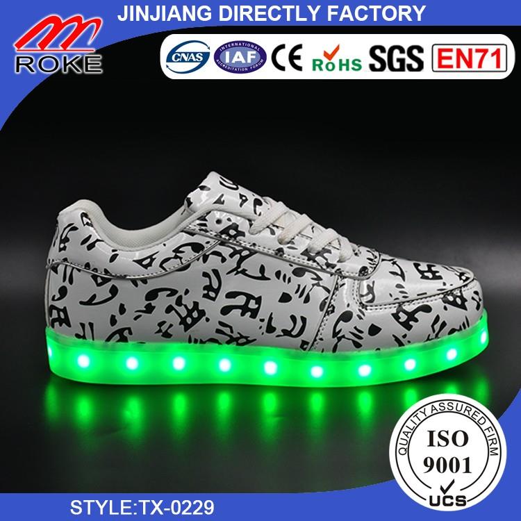 2017 party cheer dancing shoes flashing light up led zapatillas