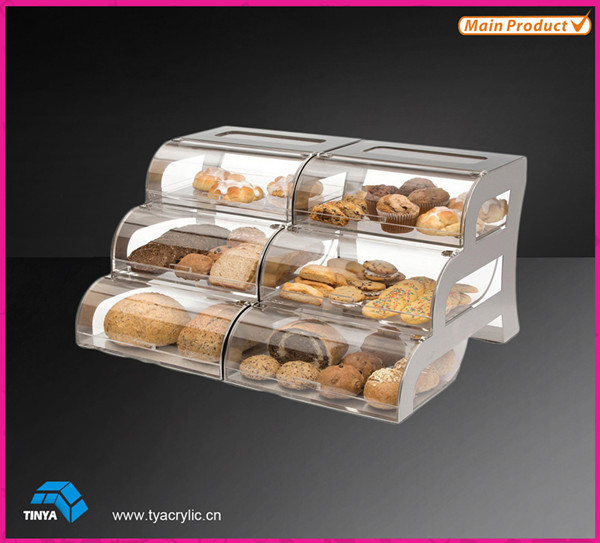 Retailers General Merchandise High Quality Products Plastic 3-tray Acrylic Bakery Display Cabinet China Manufacturer Wholesale