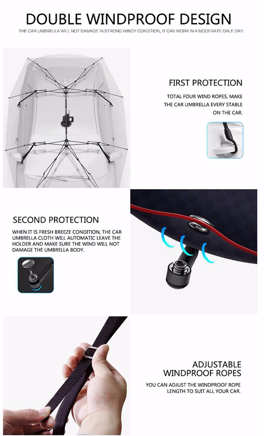 Foldable Automatic Sun Protection Car Umbrella Supplier