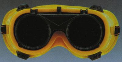 yellow round lens welding glasses