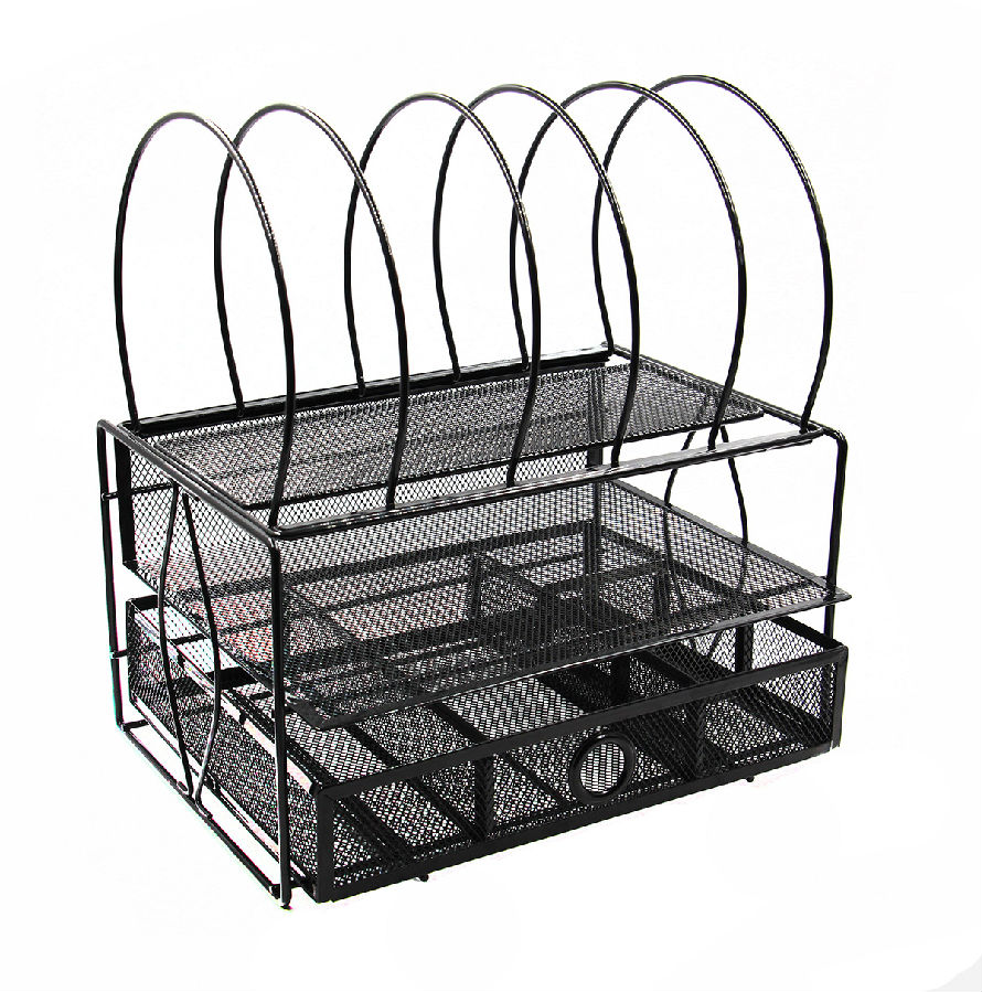 Desktop File Organizer with Double Tray -1