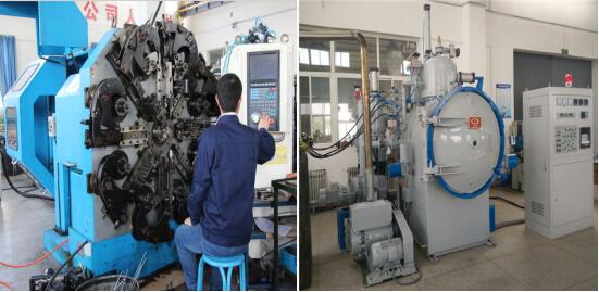CNC numerical control spring universal forming machine;vacuum oil quenching gas cooling furnace