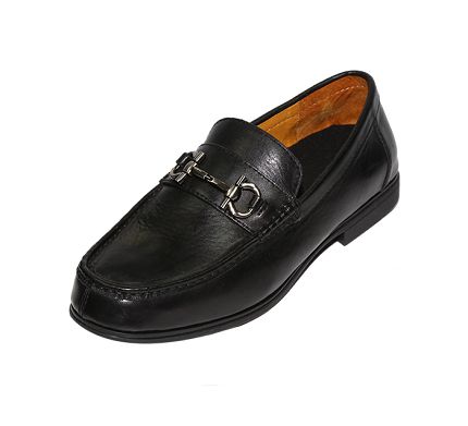 black men's business hand made metal ornament soft outsole loafer.jpg