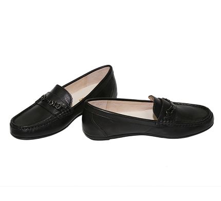 Black YK retro British style round haed comfortable anti skid loafer.jpg