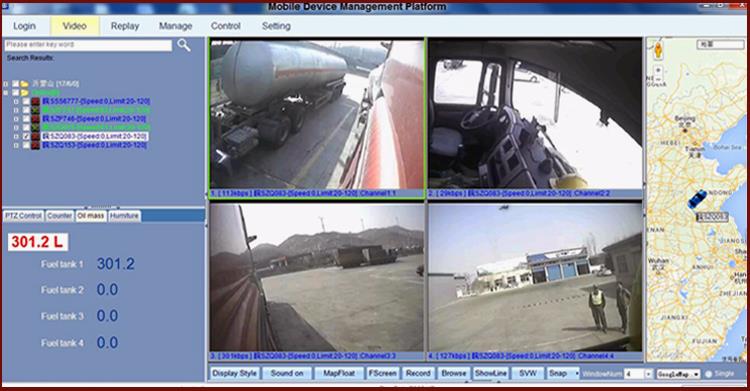 Fuel tank monitoring 8ch mdvr